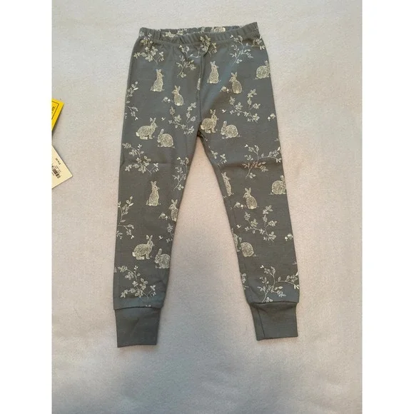 NWT Unisex Toddler 2 Piece Organic Cotton Bunny Pajama Set Grey Size 2T … - Picture 6 of 7